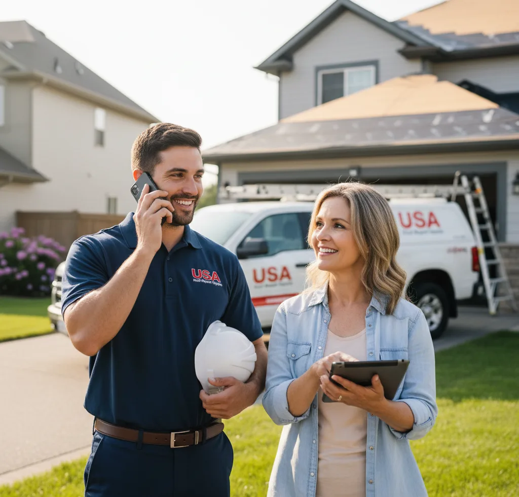 USA Roof Repair Experts customer support in Bourbon